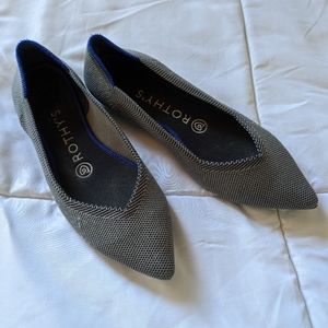 Rothy's Point Flats Cloud Grey Birdseye